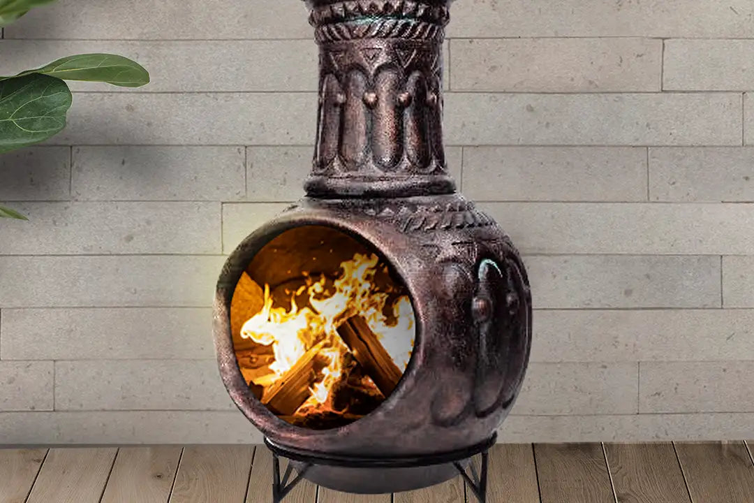 Best Life Patio | Brass Look Chiminea