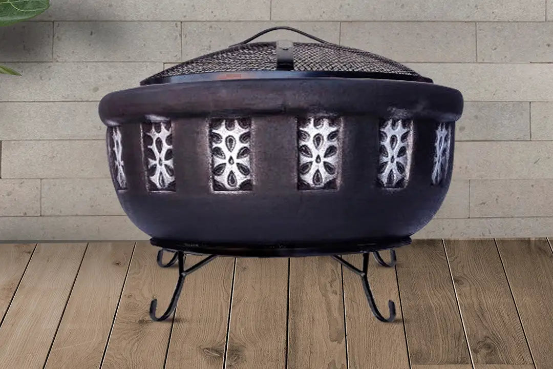 Best Life Patio | Floral Black Fire Pit