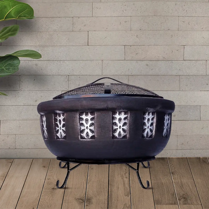 Best Life Patio | Floral Black Fire Pit